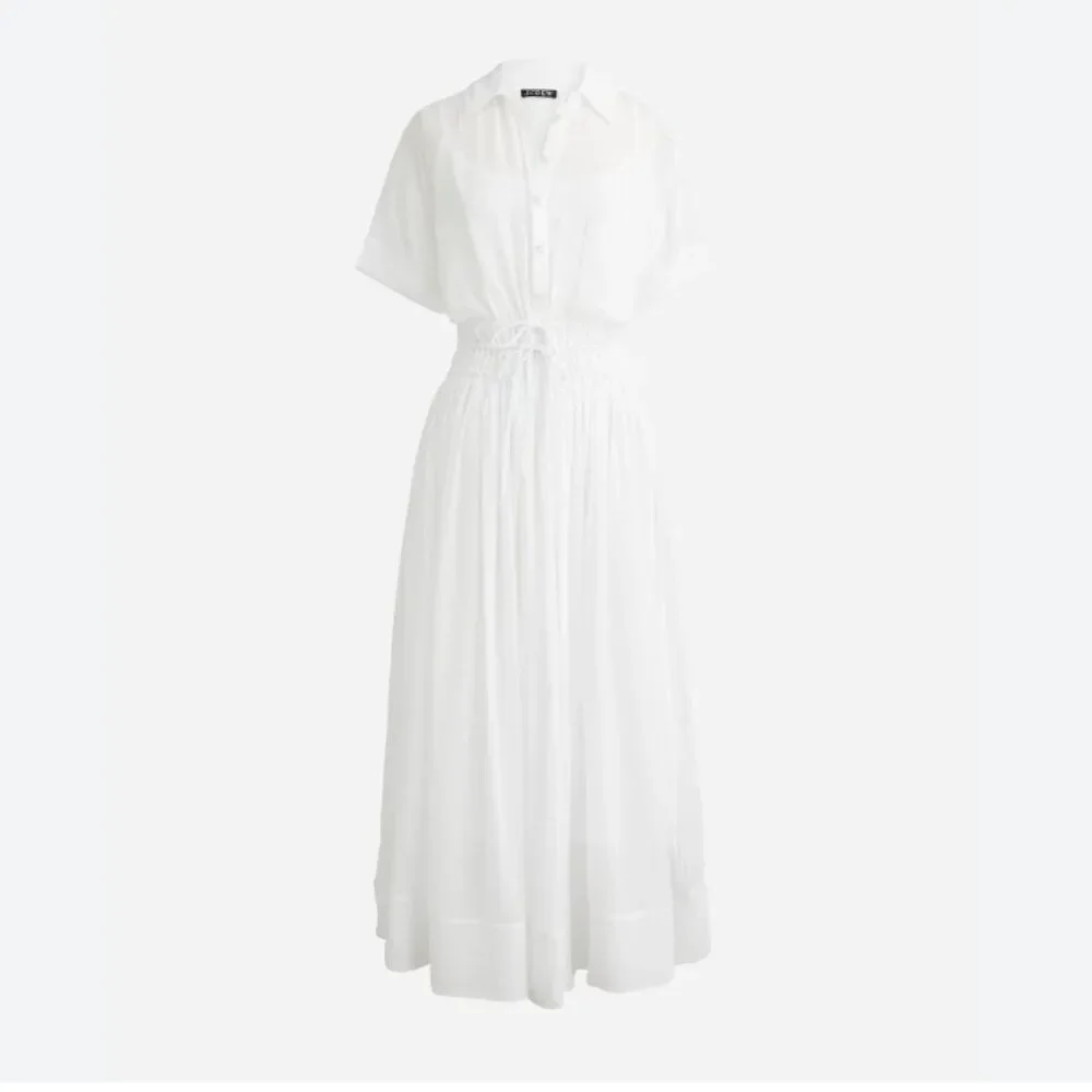 J. Crew White Midi Shirt Dress - Picture 2 of 11